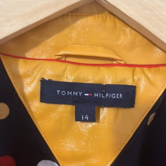 Tommy Hilfiger Gold Color Faux Leather Trench Coat - Picture 2 of 4